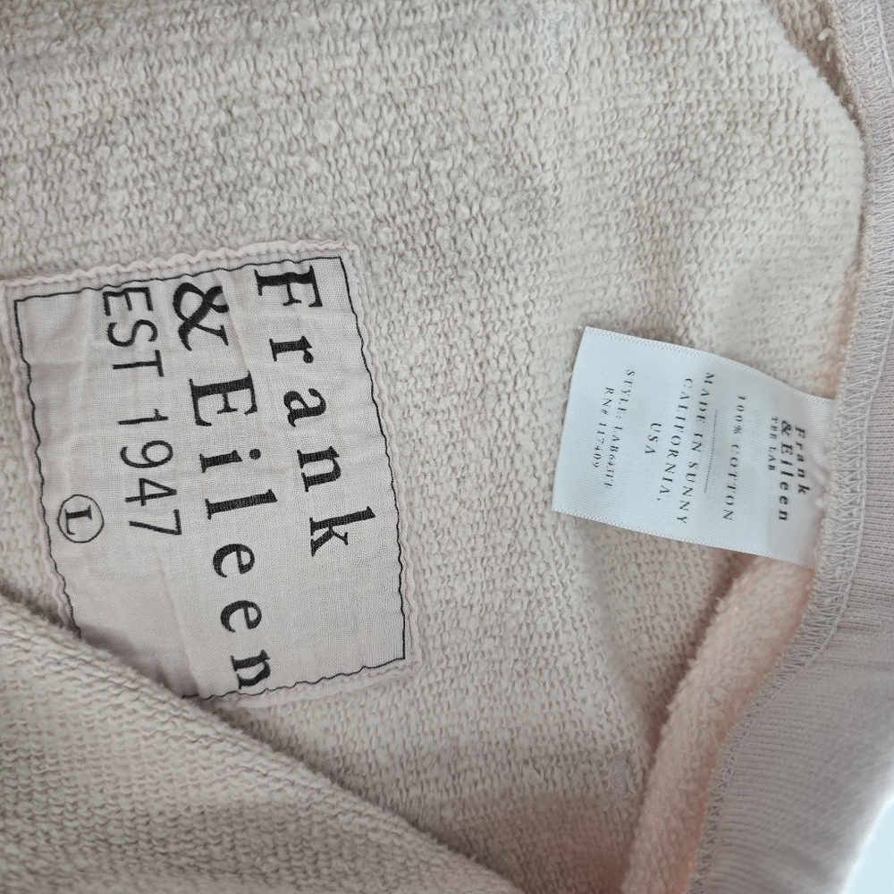 Frank & Eileen Bella triple fleece pocket blush pink capri sweatpants Large - Picture 4 of 6